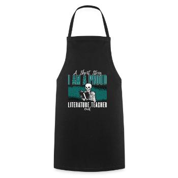 Literature Teacher A Short Story I Am A Librarian - Cooking Apron - black - Front - AI Model Male 185 dark (185cm)