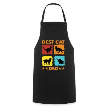 Best Cat Dad - Cooking Apron - black - Front - AI Model Male 185 dark (185cm)