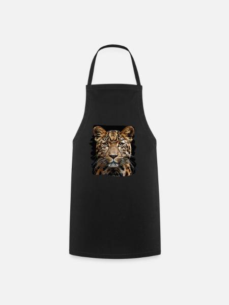 Leoparden Leopard - Kochschürze - Schwarz