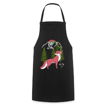 Fuchs Füchse Natur Märchen - Kochschürze - Schwarz - Vorne - AI Model Male 185 dark (185cm)