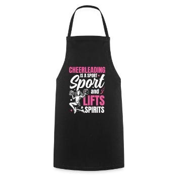 Cheerleading a Sport Tumbles and Lifts Spirits - Kochschürze - Schwarz - Vorne - AI Model Male 185 dark (185cm)