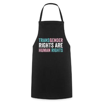 LGBTQ Pride Month - Transgender-Rechte sind menschlich R - Kochschürze - Schwarz - Vorne - AI Model Male 185 dark (185cm)