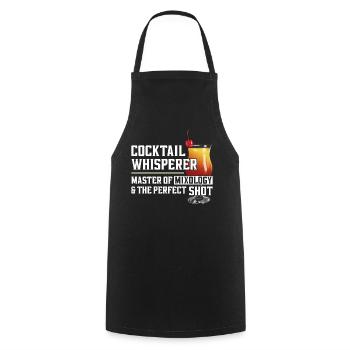 Bartender Mixologist Cocktail - Kochschürze - Schwarz - Vorne - AI Model Male 185 dark (185cm)