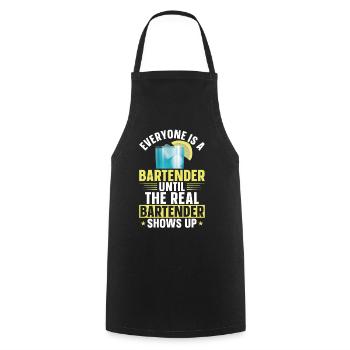 Bartender Mixologist Everyone Is A - Cooking Apron - black - Front - AI Model Male 185 dark (185cm)