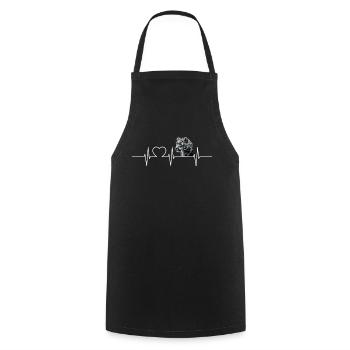 Snow Leopard Schneeleoparden Schneeleopard - Cooking Apron - black - Front - AI Model Male 185 dark (185cm)
