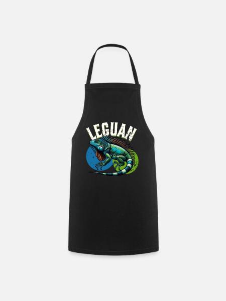 Leguan - Kochschürze - Schwarz