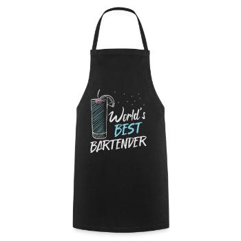 Barman Mixologue Meilleur au monde - Tablier de cuisine - noir - Devant - AI Model Male 185 dark (185cm)