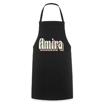 Amira T-Shirt Retro Vintage T-Shirt - Kochschürze - Schwarz - Vorne - AI Model Male 185 dark (185cm)
