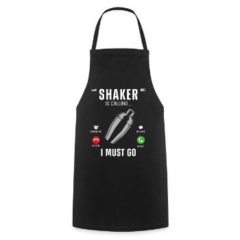 Bartender Mixologist Phone Display - Cooking Apron - black - Front - AI Model Male 185 dark (185cm)