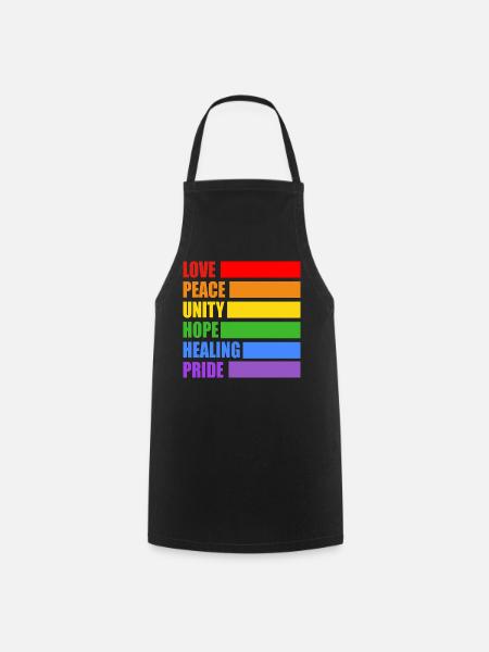 LGBTQ-Pride-Werte - Kochschürze - Schwarz