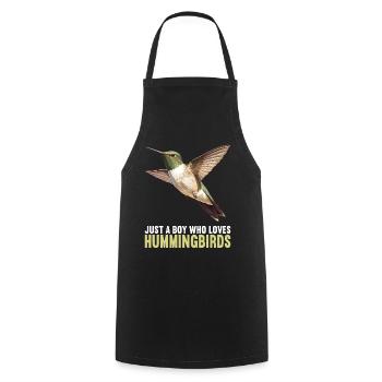 Hummingbird Kolibris Kolibri - Kochschürze - Schwarz - Vorne - AI Model Male 185 dark (185cm)