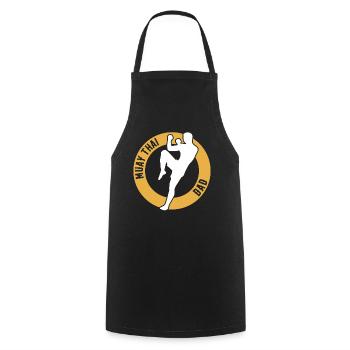 Combattant de Muay Thai Daddy Muay Thai Dad - Tablier de cuisine - noir - Devant - AI Model Male 185 dark (185cm)