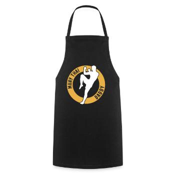 Combattant de Muay Thai Daddy Muay Thai Daddy - Tablier de cuisine - noir - Devant - AI Model Male 185 dark (185cm)