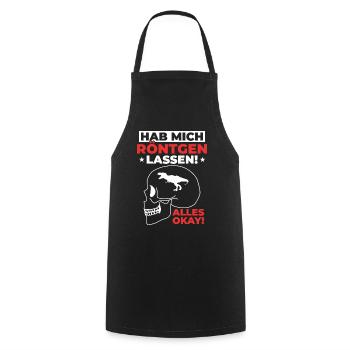 Röntgen Humour noir et style macabre - Tablier de cuisine - noir - Devant - AI Model Male 185 dark (185cm)