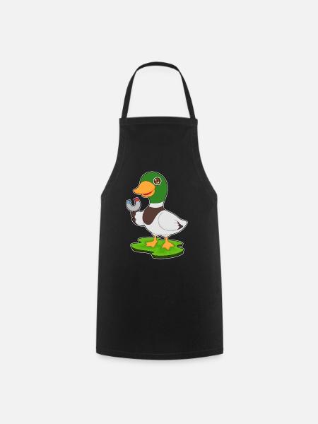 Ente Magnet - Kochschürze - Schwarz