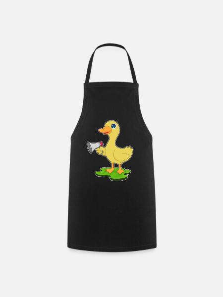 Ente Megafon - Kochschürze - Schwarz
