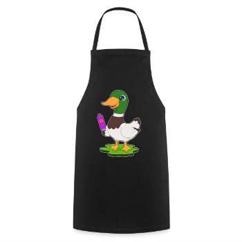 Aérosol de pulvérisation de canard - Tablier de cuisine - noir - Devant - AI Model Male 185 dark (185cm)