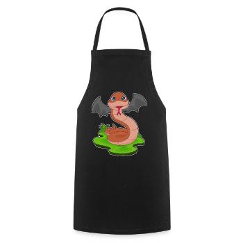 Snake Bat - Cooking Apron - black - Front - AI Model Male 185 dark (185cm)