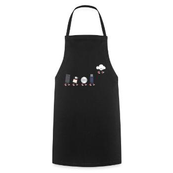 IT Geek, PC Accessories Storage Devices Evolution - Cooking Apron - black - Front - AI Model Male 185 dark (185cm)