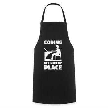 Programmer Computer Scientist Computer Nerd Gift - Cooking Apron - black - Front - AI Model Male 185 dark (185cm)