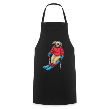 Labrador Skifahrer Ski - Kochschürze - Schwarz - Vorne - AI Model Male 185 dark (185cm)