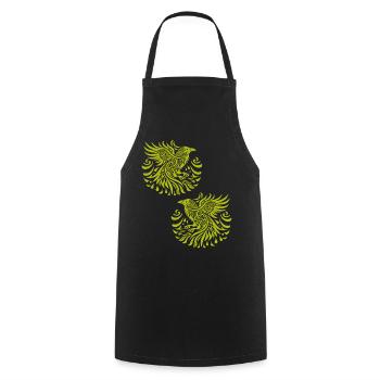 Crow Raven Birds Occult Crows Raven Raven - Cooking Apron - black - Front - AI Model Male 185 dark (185cm)