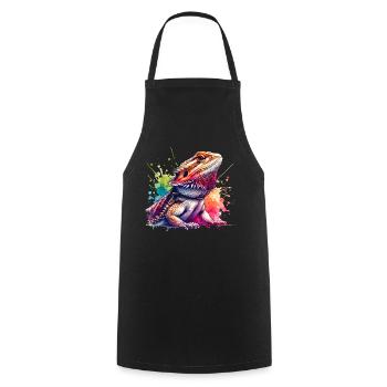 Bartagame Bartagamen Bearded Dragon - Cooking Apron - black - Front - AI Model Male 185 dark (185cm)