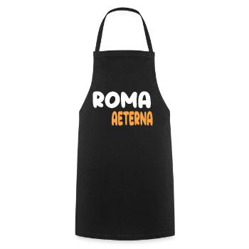 Roma Aeterna - Kochschürze - Schwarz - Vorne - AI Model Male 185 dark (185cm)
