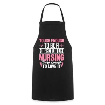 Directrice des soins infirmiers Funny Healthcare RN Nurse - Tablier de cuisine - noir - Devant - AI Model Male 185 dark (185cm)