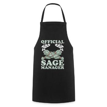 Smudging Smudge Spiritual Healing Incense - Cooking Apron - black - Front - AI Model Male 185 dark (185cm)