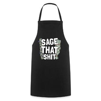 Smudging Smudge Spiritual Healing Incense - Cooking Apron - black - Front - AI Model Male 185 dark (185cm)
