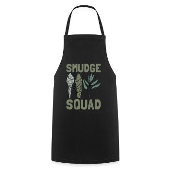 Smudging Smudge Spiritual Healing Incense - Cooking Apron - black - Front - AI Model Male 185 dark (185cm)