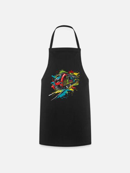 Graffiti Railway - Cooking Apron - black