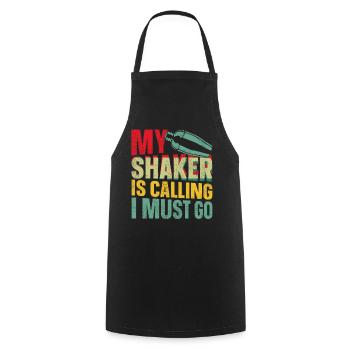 Bartender Mixologist My Shaker Is - Cooking Apron - black - Front - AI Model Male 185 dark (185cm)