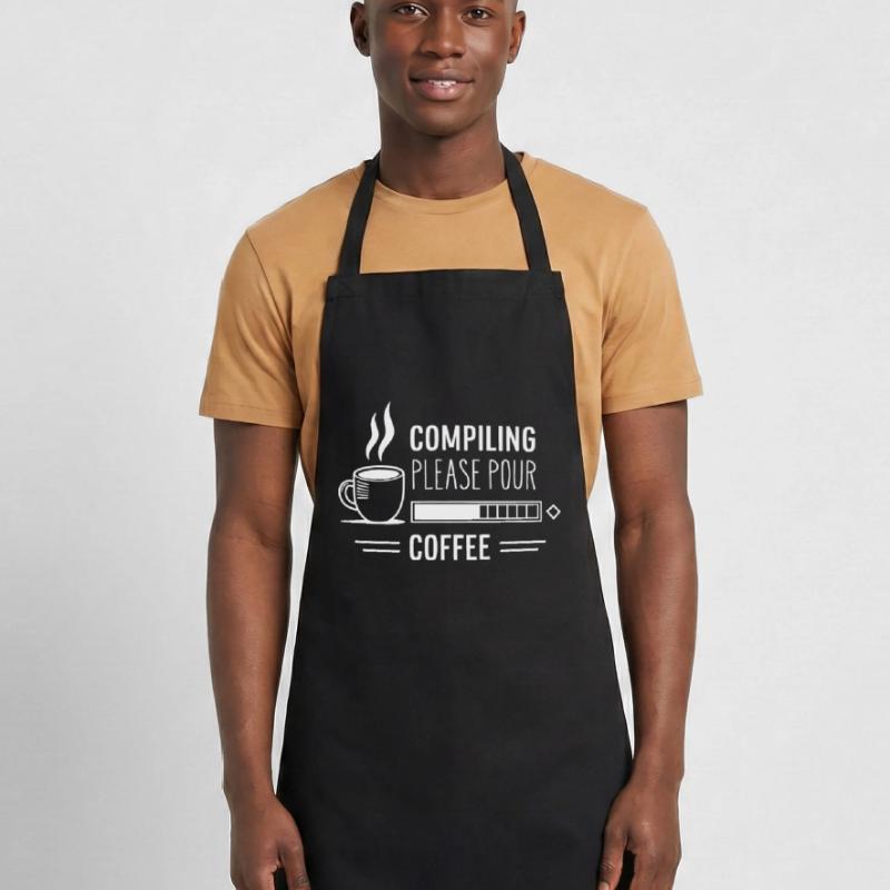Programmers generate code from coffee Cooking Apron