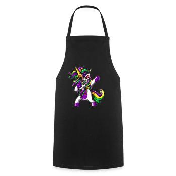 Licorne Fool Trick Fun Dabbing Dancing Dab - Tablier de cuisine - noir - Devant - AI Model Male 185 dark (185cm)
