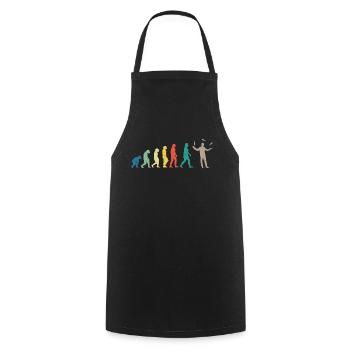 Bartender Mixologist Evolution - Kochschürze - Schwarz - Vorne - AI Model Male 185 dark (185cm)