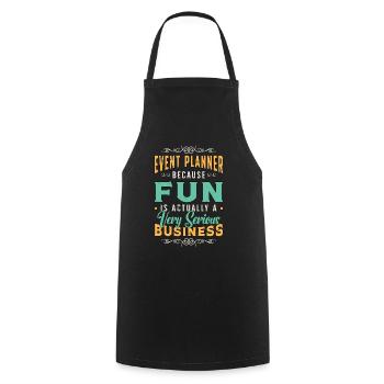 Events Coordinator Event Planner Because Planning - Cooking Apron - black - Front - AI Model Male 185 dark (185cm)