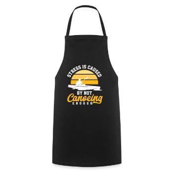 Retro Canoe Lover Gift - Cooking Apron - black - Front - AI Model Male 185 dark (185cm)