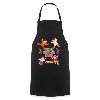 Sommercamp für Kinder - Kochschürze - Schwarz - Vorne - AI Model Male 185 dark (185cm)