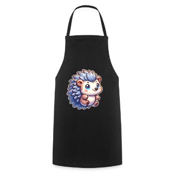 Hedgehog - Cooking Apron - black - Front - AI Model Male 185 dark (185cm)