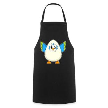 Oeuf de perroquet - Tablier de cuisine - noir - Devant - AI Model Male 185 dark (185cm)