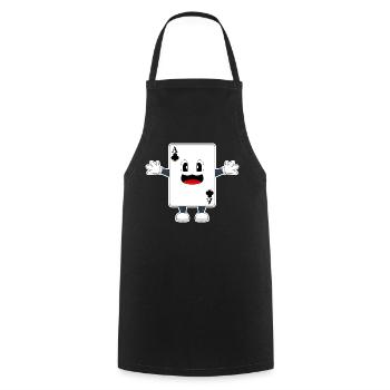 Poker Pokerkarten - Kochschürze - Schwarz - Vorne - AI Model Male 185 dark (185cm)