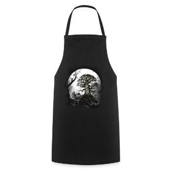 Halloween Corbeau Corbeau Forêt Créature Forêt Occulte - Tablier de cuisine - noir - Devant - AI Model Male 185 dark (185cm)