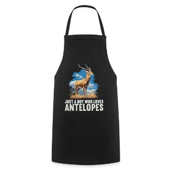 Antilope antilope antilope ouverte - Tablier de cuisine - noir - Devant - AI Model Male 185 dark (185cm)