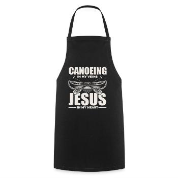 Canoe Jesus Christian Christians - Cooking Apron - black - Front - AI Model Male 185 dark (185cm)