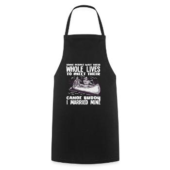 Canoe Man Woman Love - Cooking Apron - black - Front - AI Model Male 185 dark (185cm)
