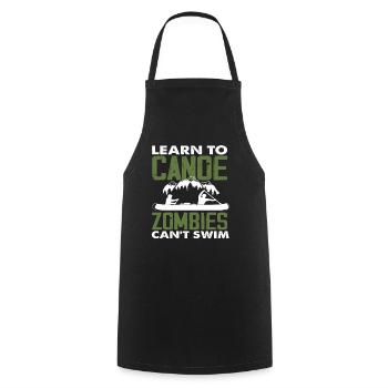 Funny Canoe Saying Canoeist - Cooking Apron - black - Front - AI Model Male 185 dark (185cm)