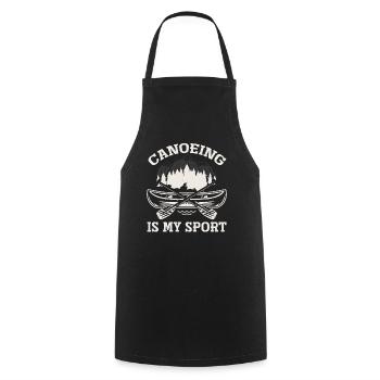 Canoe is my sport Sportsman Canoeist - Cooking Apron - black - Front - AI Model Male 185 dark (185cm)