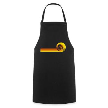 BMX Bike Vintage 70s 80s Bike Freestyle - Cooking Apron - black - Front - AI Model Male 185 dark (185cm)